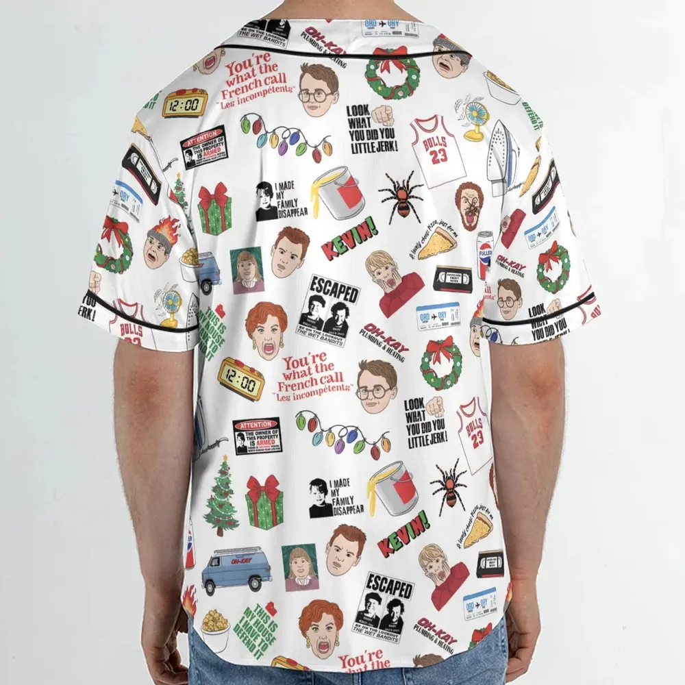 Holiday Pranks Home Alone Unisex Baseball Jersey - 2