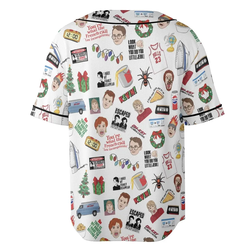 Holiday Pranks Home Alone Unisex Baseball Jersey - 4
