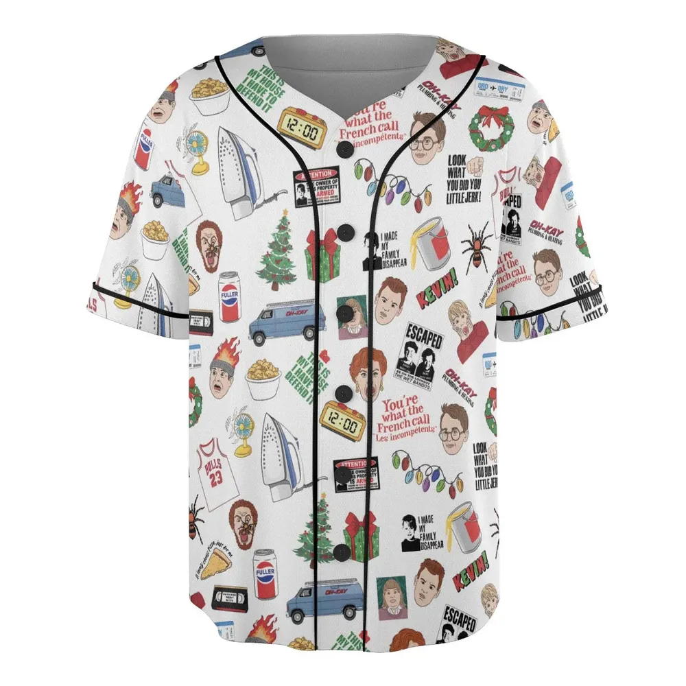 Holiday Pranks Home Alone Unisex Baseball Jersey - 3