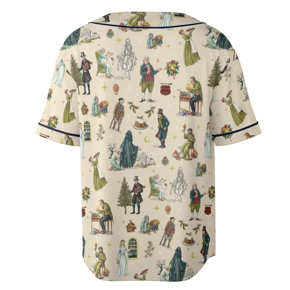A Christmas Carol Characters Pattern Unisex Baseball Jersey - 4
