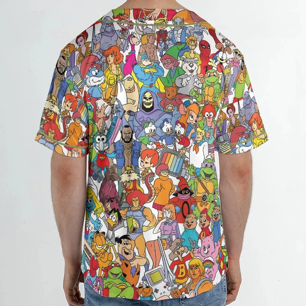 90s Cartoon Legends Unisex Baseball Jersey - 2