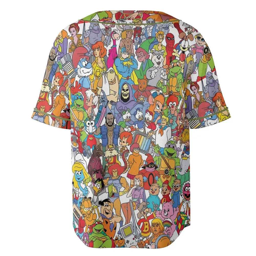 90s Cartoon Legends Unisex Baseball Jersey - 4