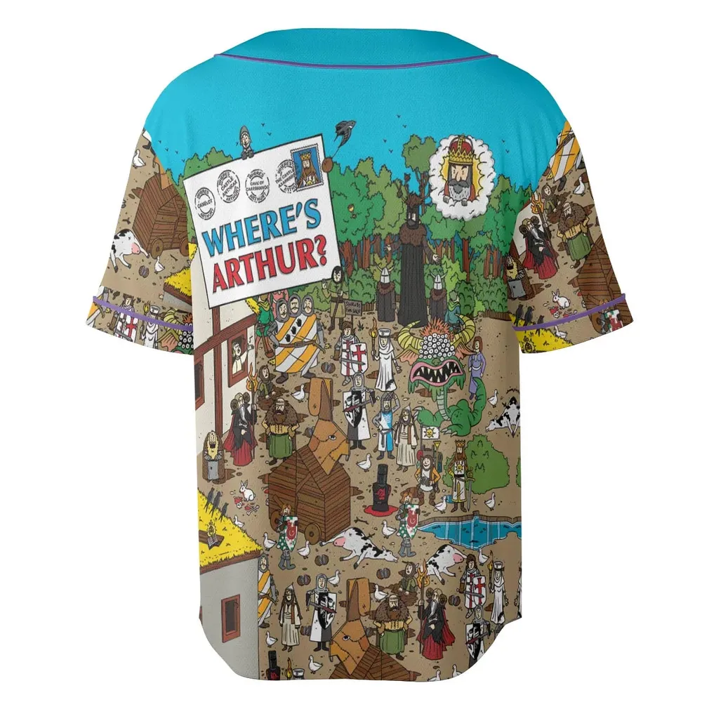 Where's Arthur Monty Python and the Holy Grail Unisex Baseball Jersey - 4