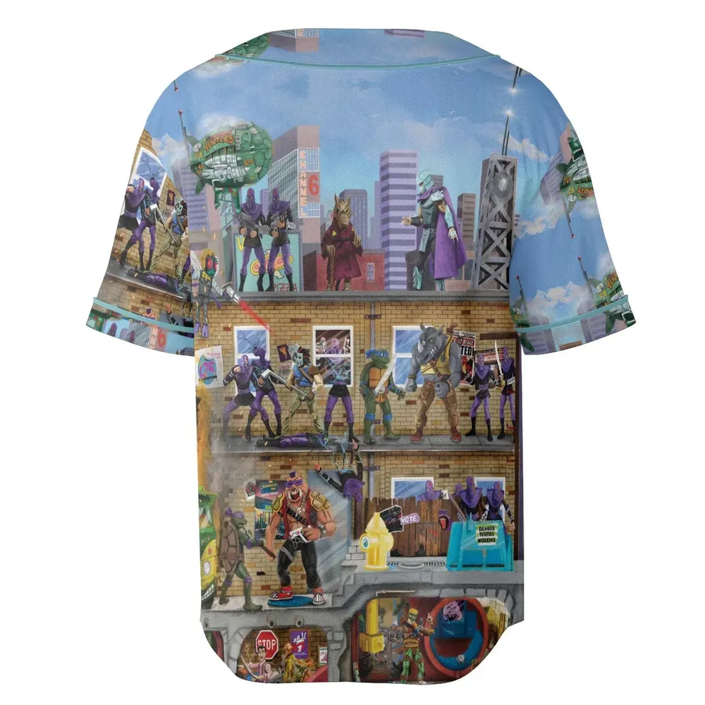 80’s Turtle Power Unisex Baseball Jersey - 4