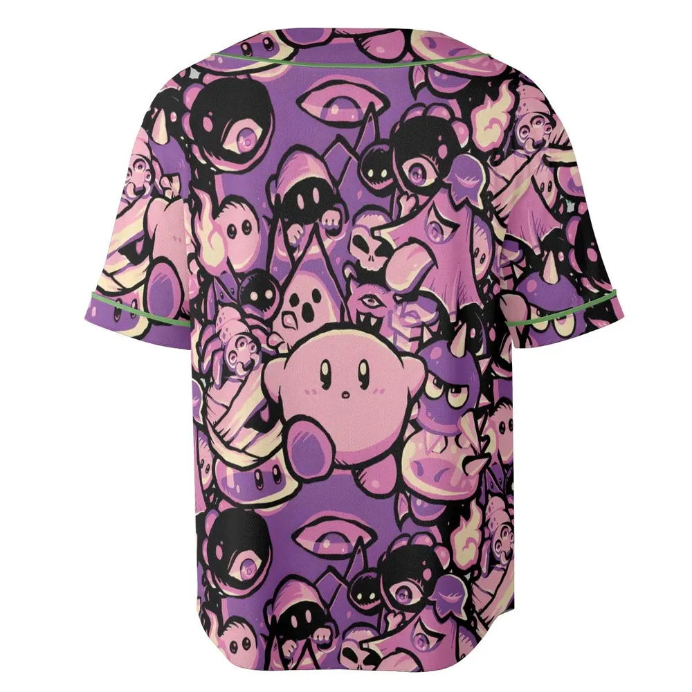 Nightmare Land Kirby Unisex Baseball Jersey - 4