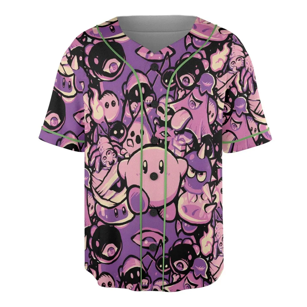 Nightmare Land Kirby Unisex Baseball Jersey - 3