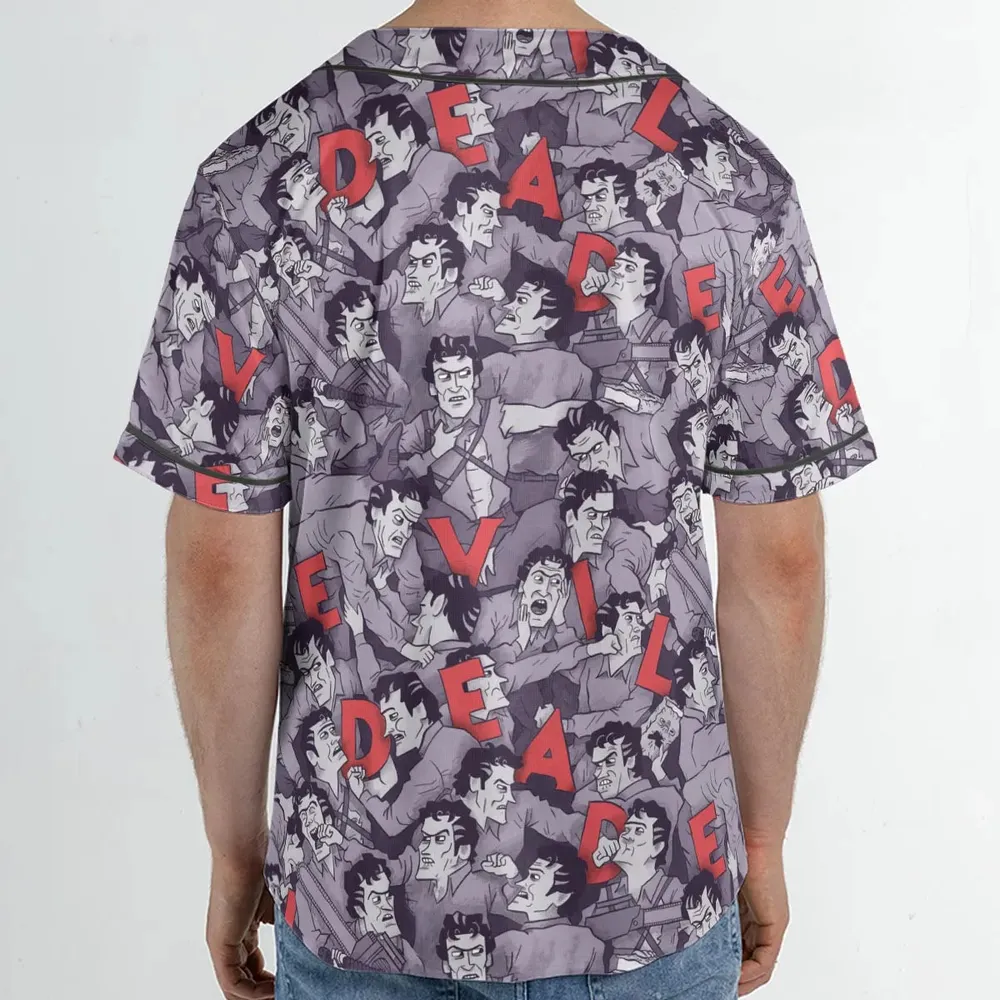Chainsaw Evil Dead  Seamless Unisex Baseball Jersey - 2