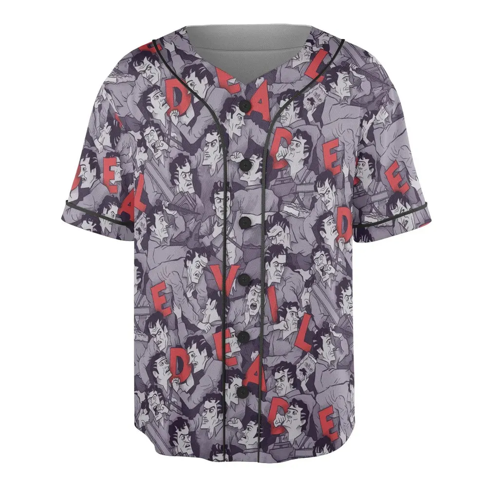 Chainsaw Evil Dead  Seamless Unisex Baseball Jersey - 3