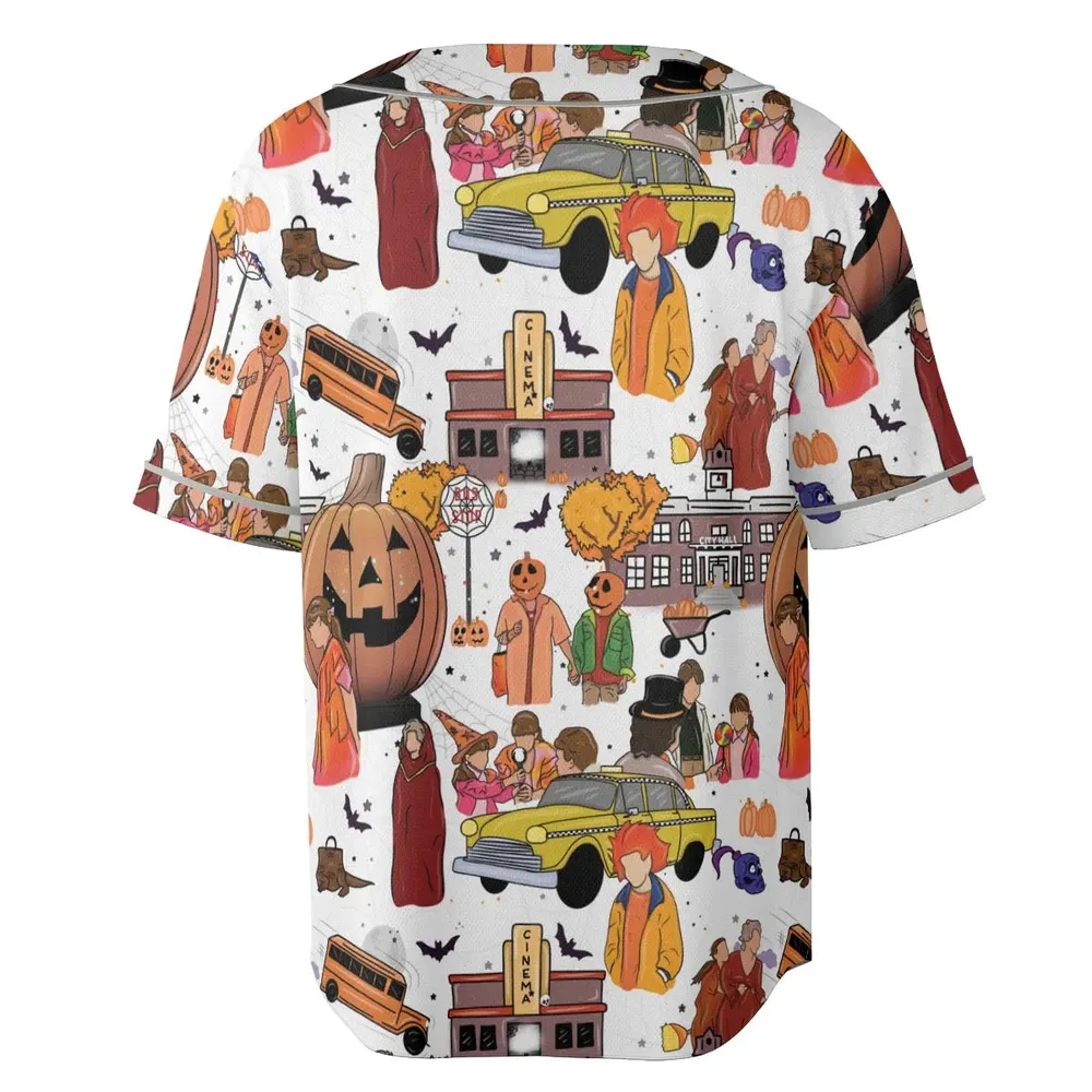 Fall Season Halloweentown Unisex Baseball Jersey - 4