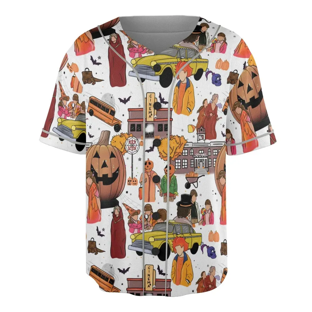 Fall Season Halloweentown Unisex Baseball Jersey - 3