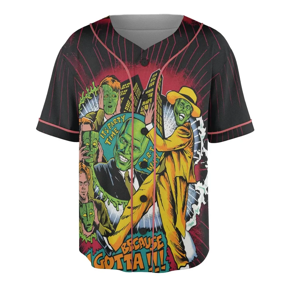 Party Time The Mask Unisex Baseball Jersey - 3