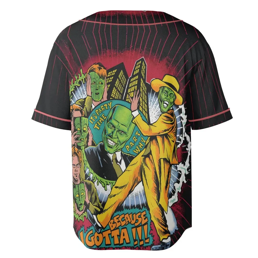 Party Time The Mask Unisex Baseball Jersey - 4