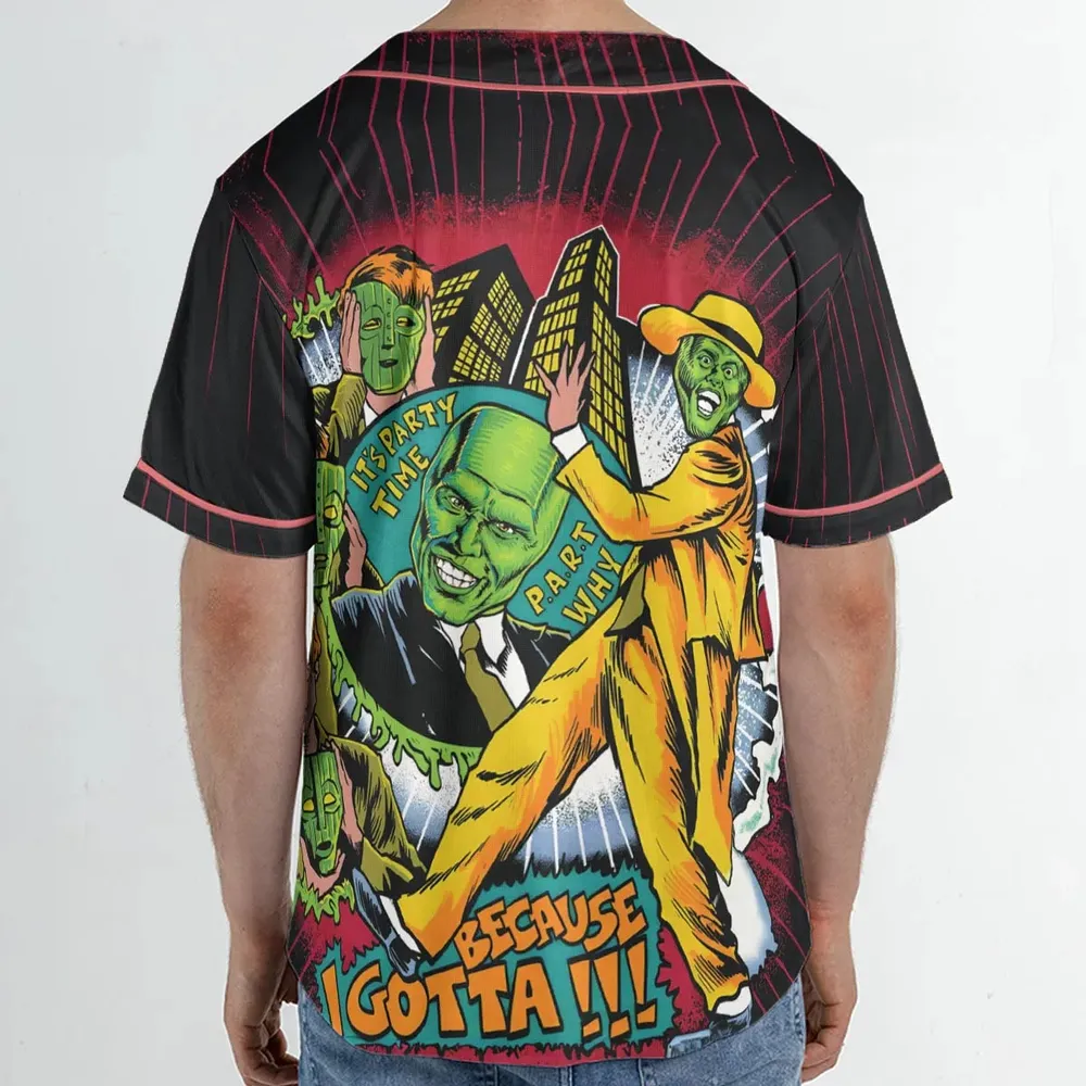 Party Time The Mask Unisex Baseball Jersey - 2