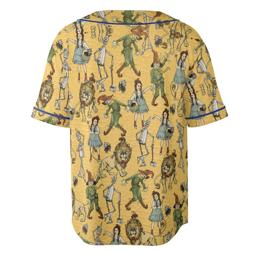 Magic Of Oz Characters Pattern Unisex Baseball Jersey - 4