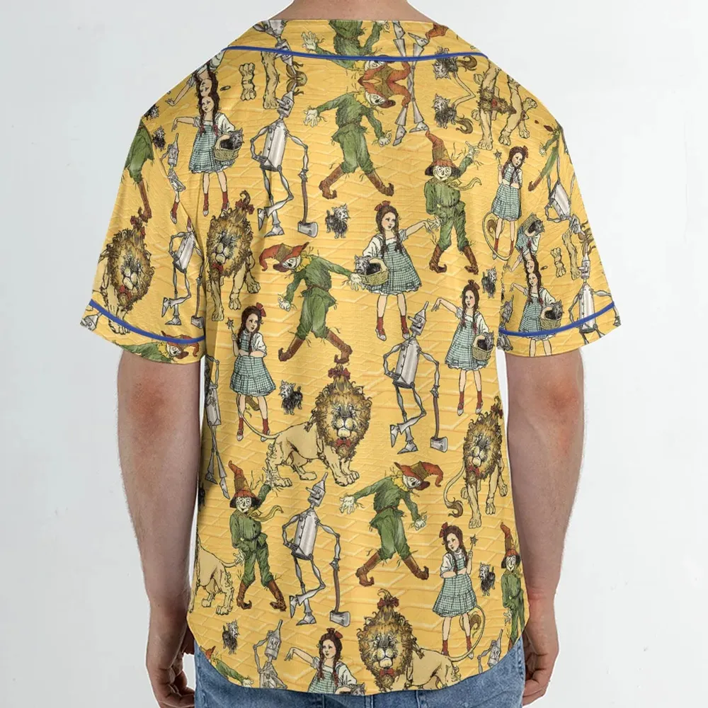 Magic Of Oz Characters Pattern Unisex Baseball Jersey - 2