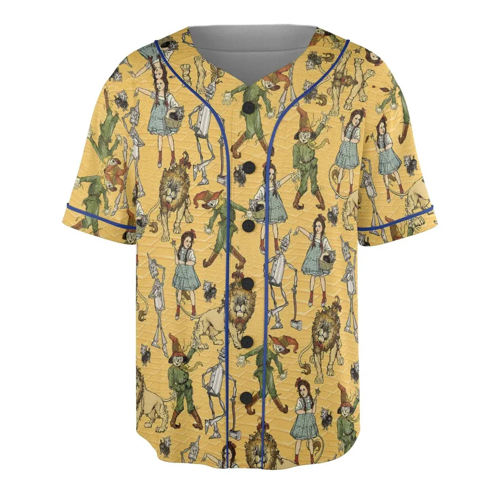 Magic Of Oz Characters Pattern Unisex Baseball Jersey - 3