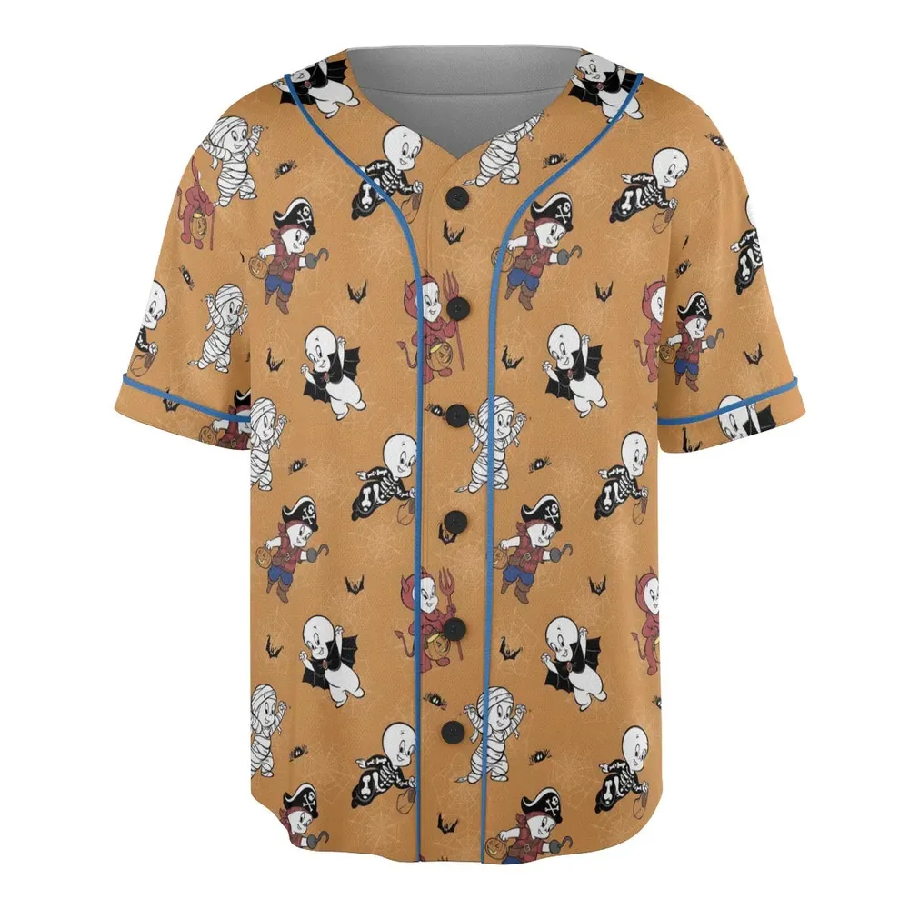 Casper Costume Fun Unisex Baseball Jersey - 3