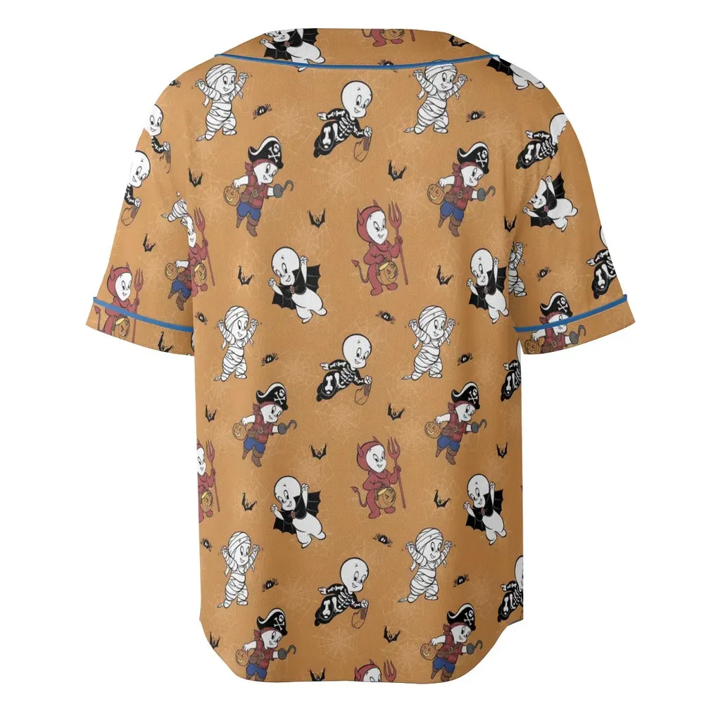 Casper Costume Fun Unisex Baseball Jersey - 4
