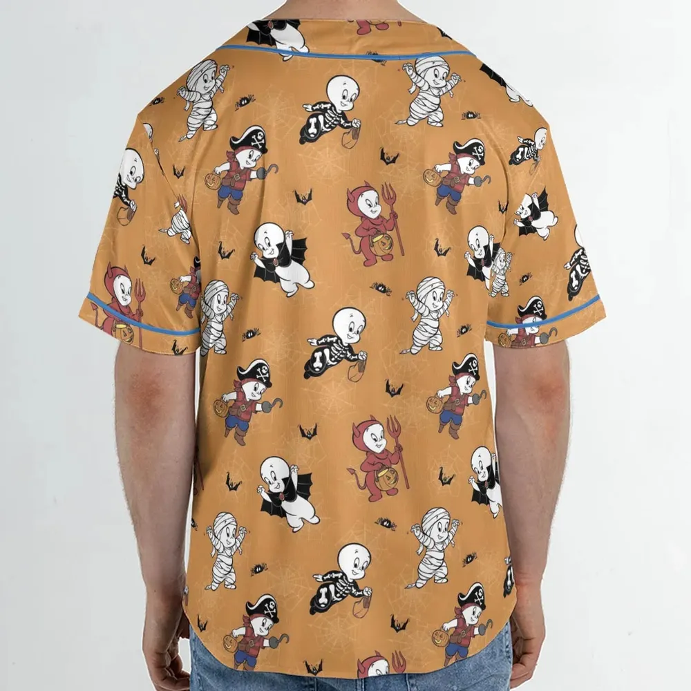 Casper Costume Fun Unisex Baseball Jersey - 2