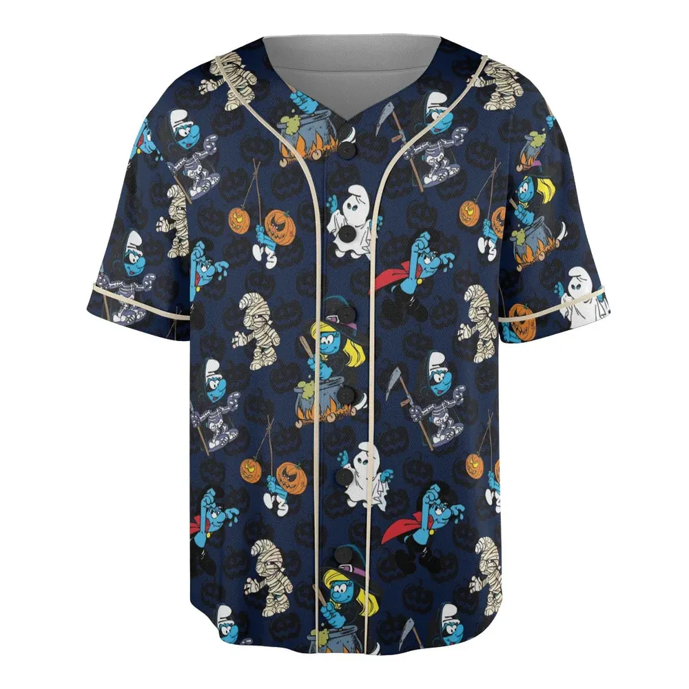 Smurfs Halloween Special Unisex Baseball Jersey - 3