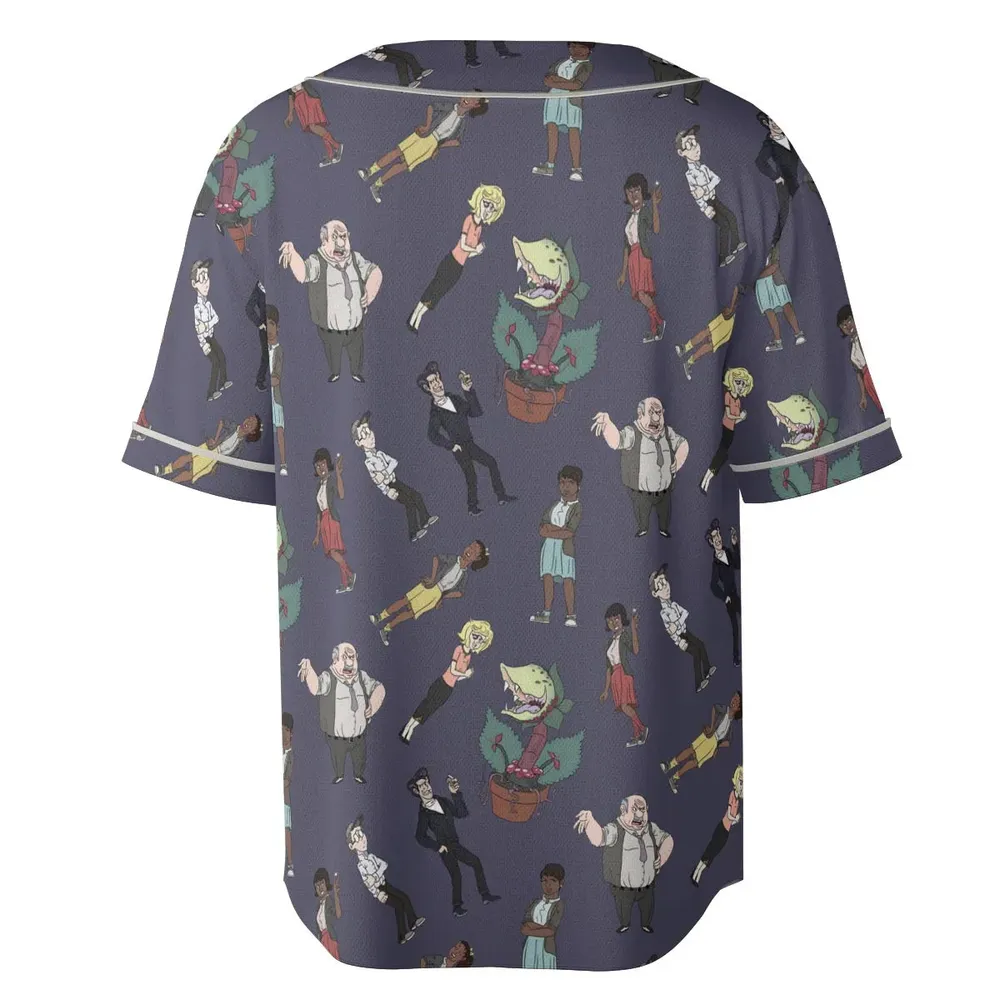 Little Shop Of Horror Characters Unisex Baseball Jersey - 4