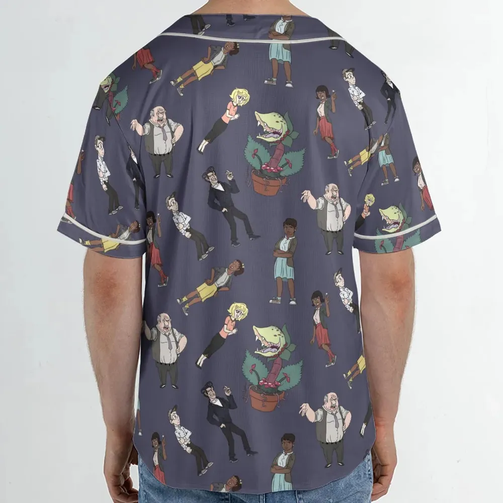 Little Shop Of Horror Characters Unisex Baseball Jersey - 2