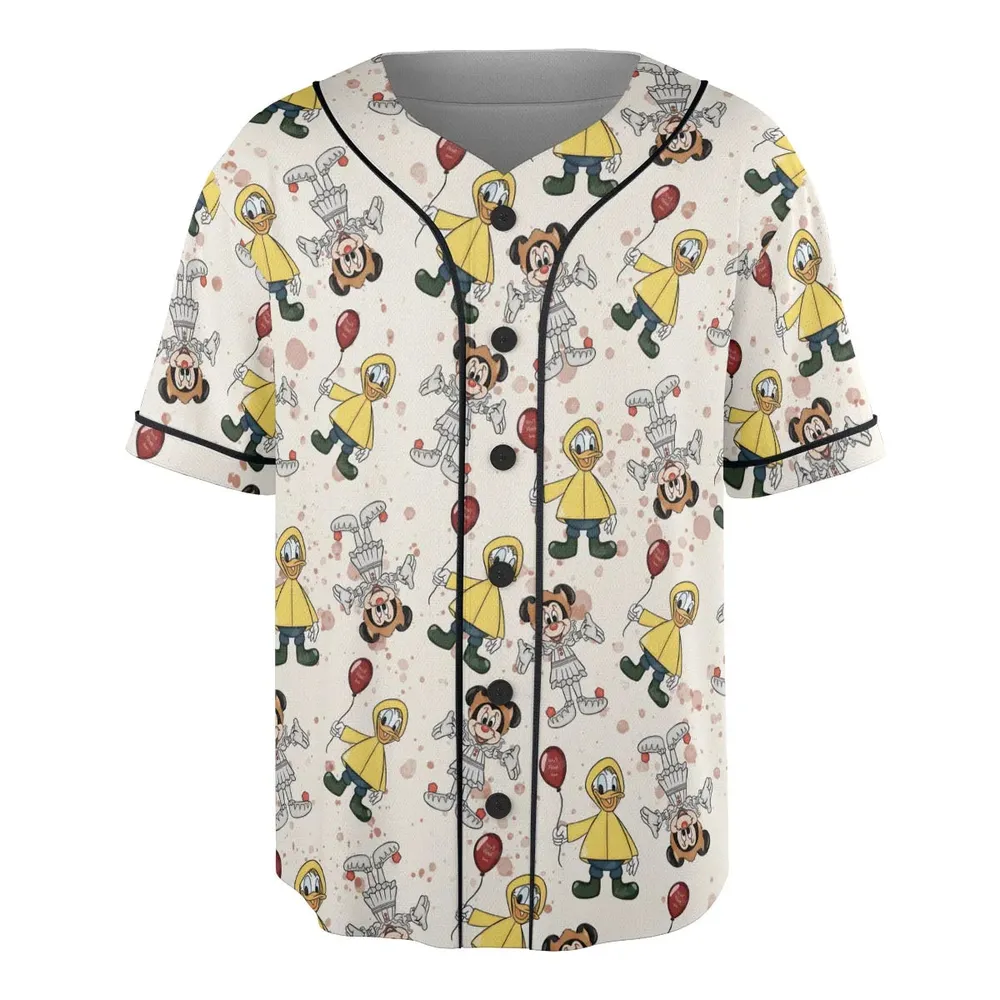 Mouse Clown Unisex Baseball Jersey - 3