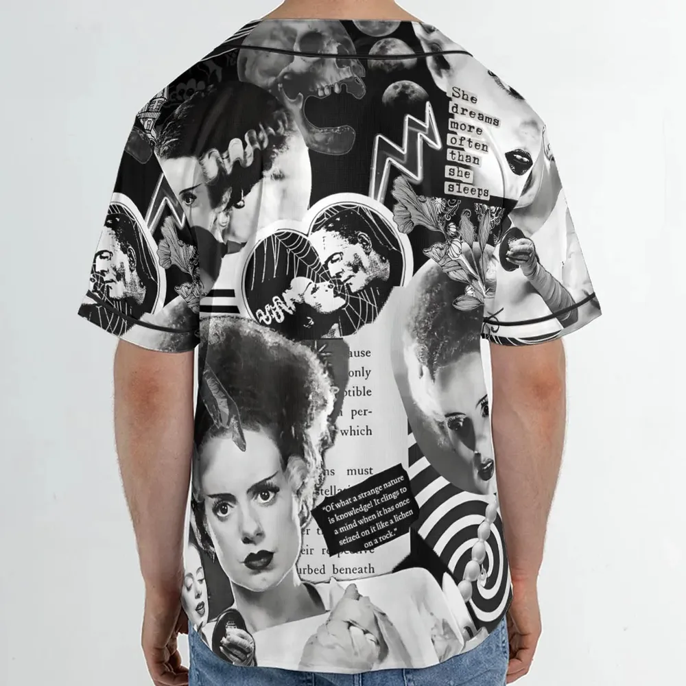 Bride Of Frankenstein Unisex Baseball Jersey - 2