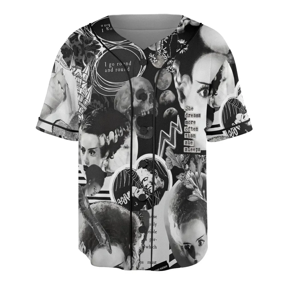 Bride Of Frankenstein Unisex Baseball Jersey - 3