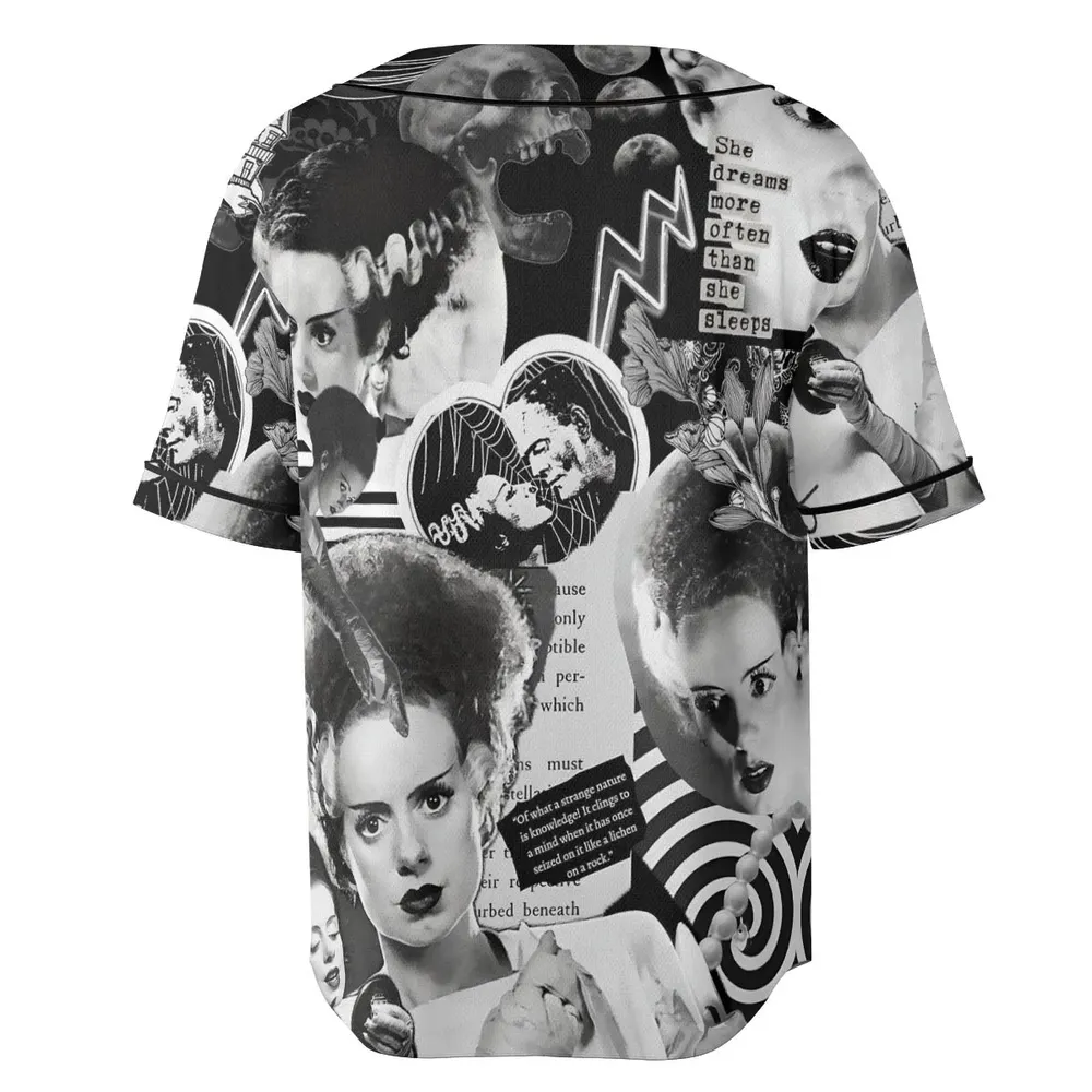 Bride Of Frankenstein Unisex Baseball Jersey - 4
