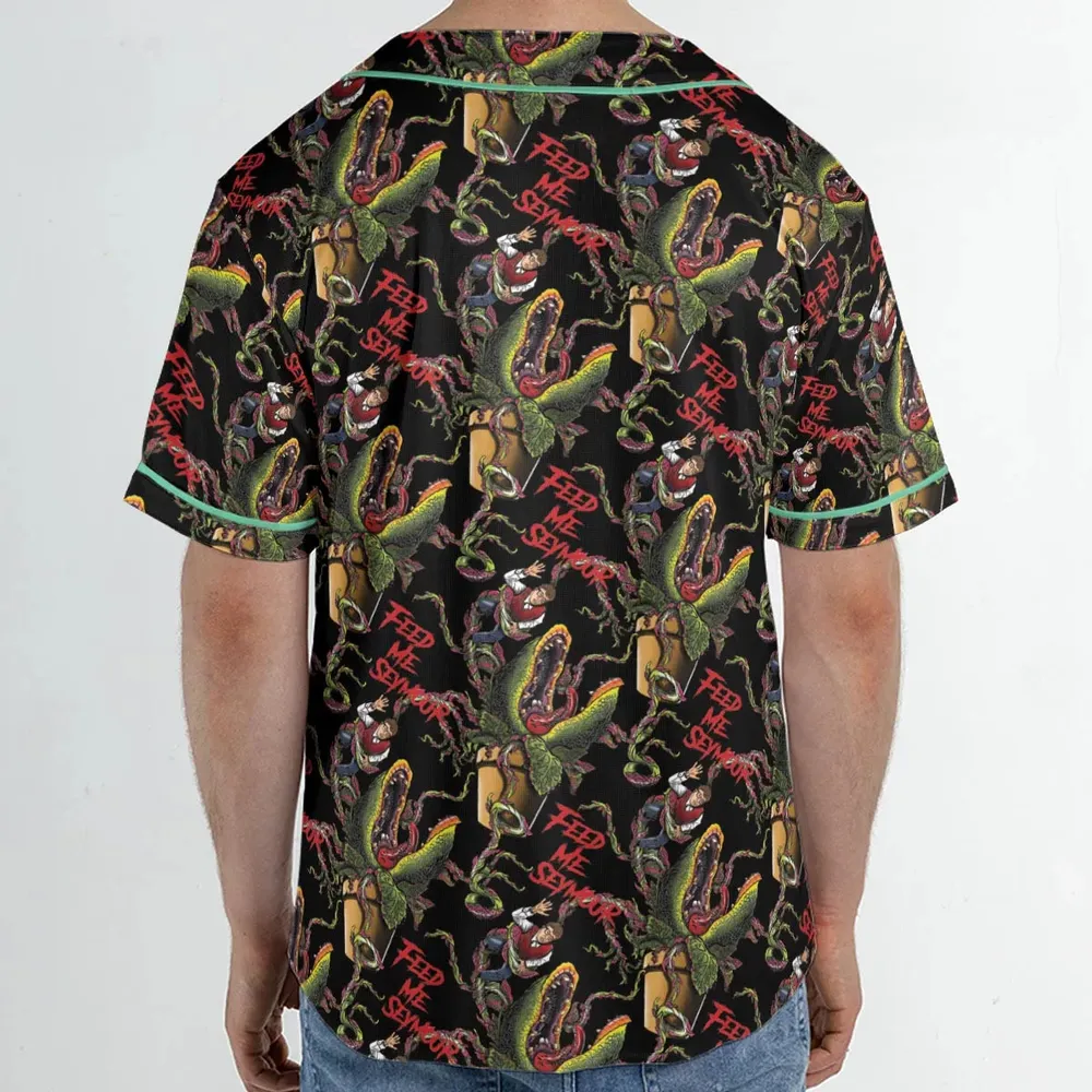 Feed Me Seymour Horror Little Shop Unisex Baseball Jersey - 2