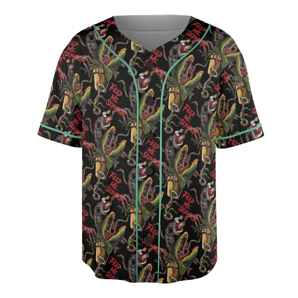Feed Me Seymour Horror Little Shop Unisex Baseball Jersey - 3