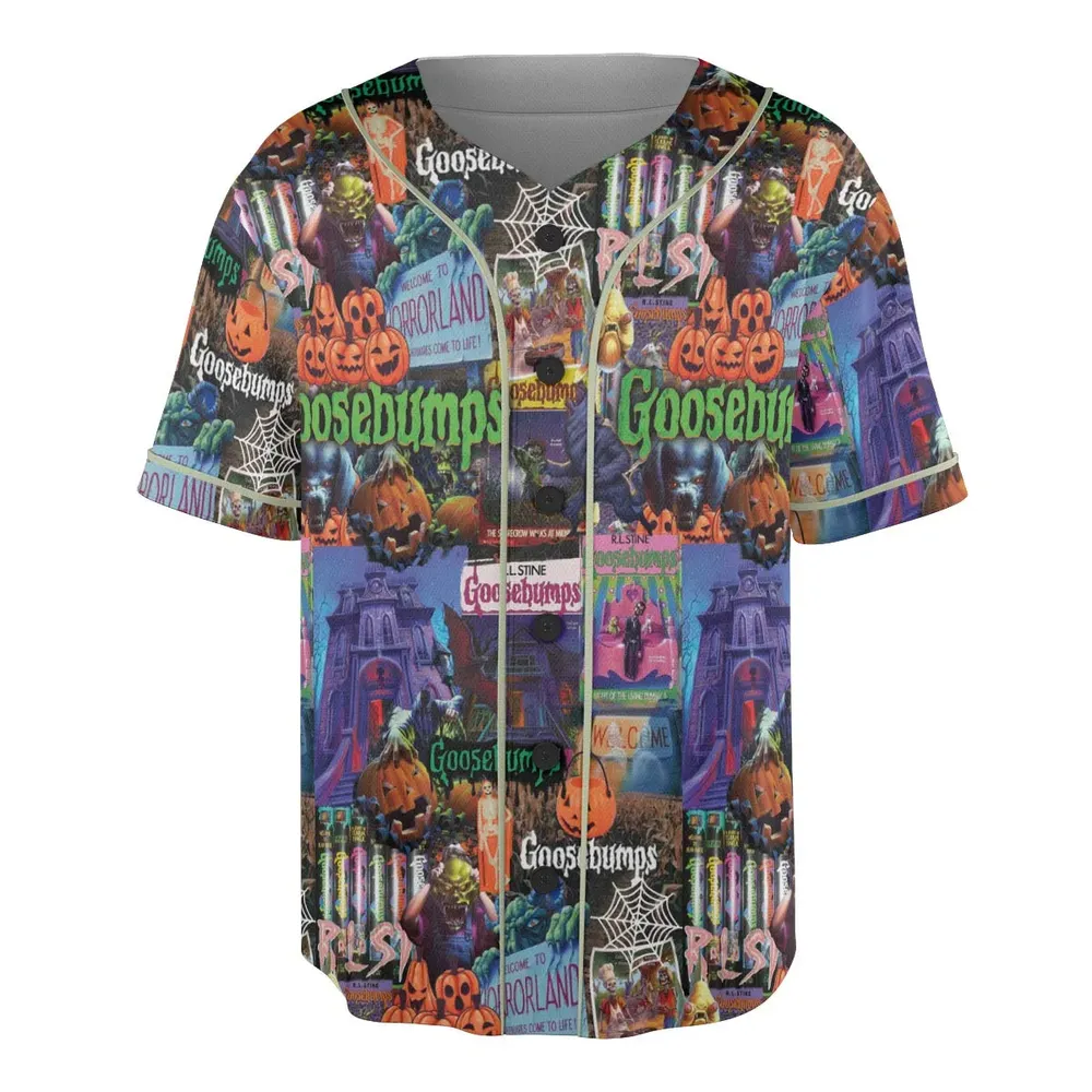 Goosebumps Pattern Unisex Baseball Jersey - 3