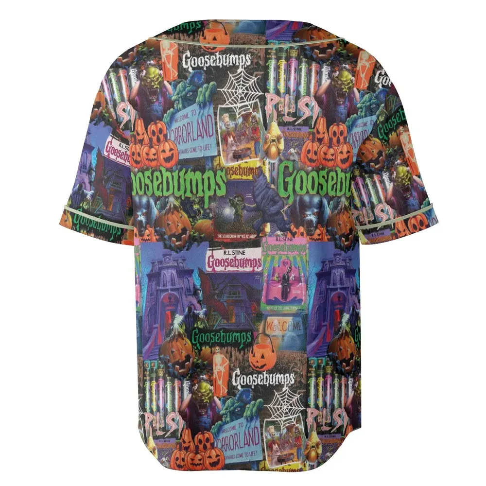 Goosebumps Pattern Unisex Baseball Jersey - 4
