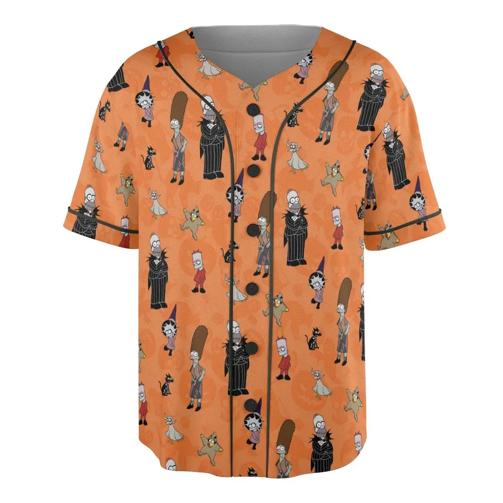 The Simpsons Halloween Unisex Baseball Jersey - 3