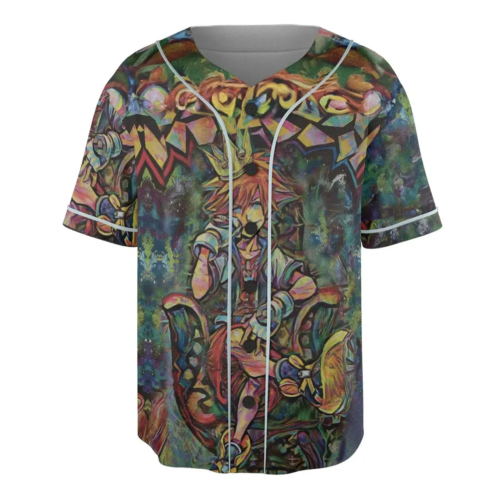 Trippy Sora Kingdom Hearts Unisex Baseball Jersey - 3