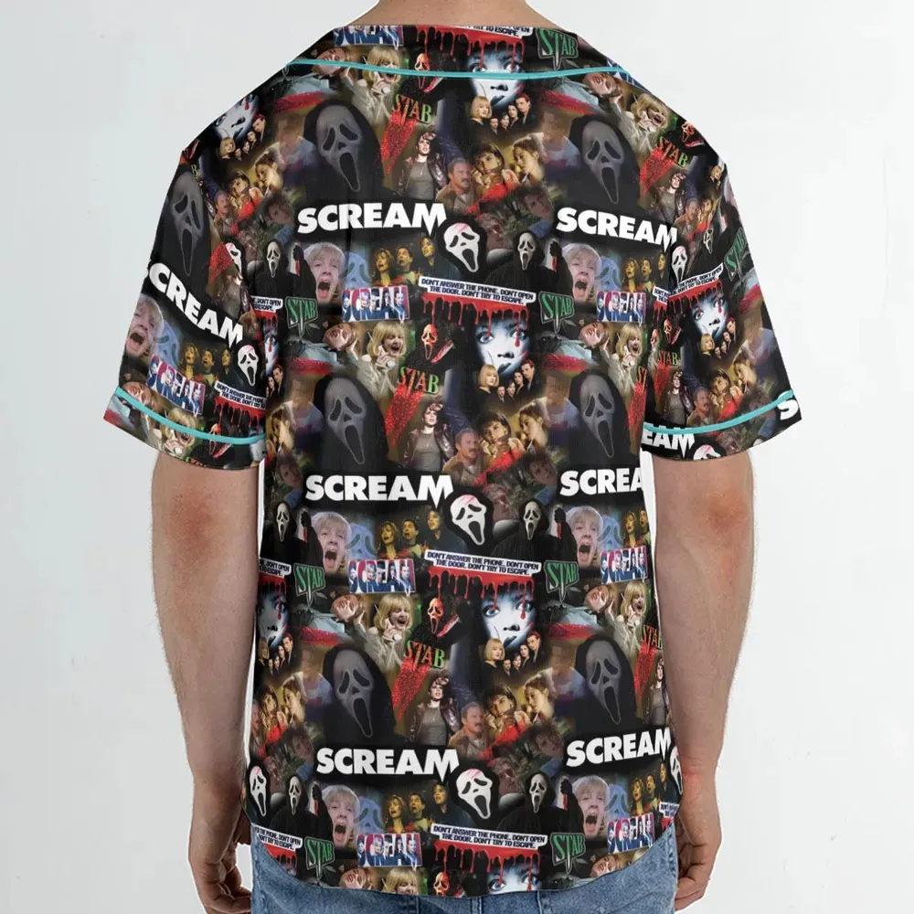 Slasher Chic Scream Unisex Baseball Jersey - 2