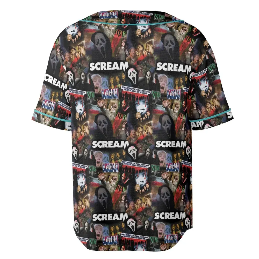 Slasher Chic Scream Unisex Baseball Jersey - 4
