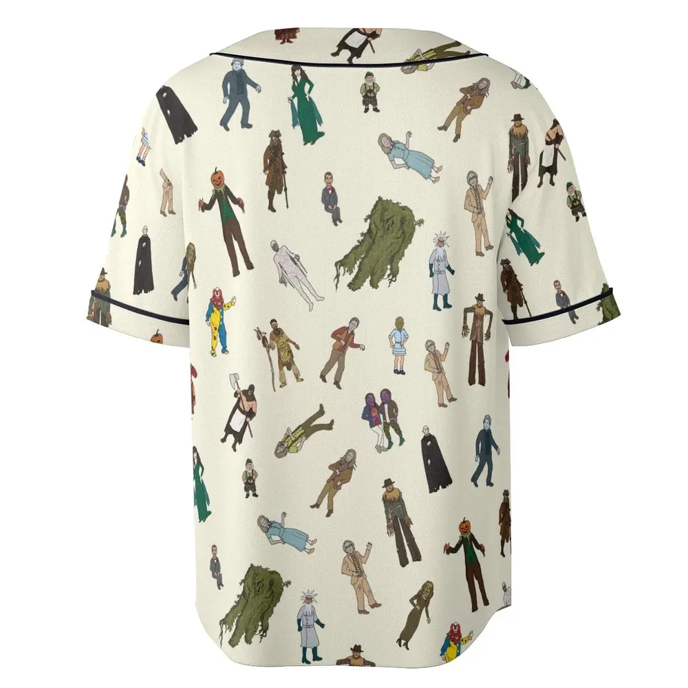 Monster Characters from Goosebumps Unisex Baseball Jersey - 4