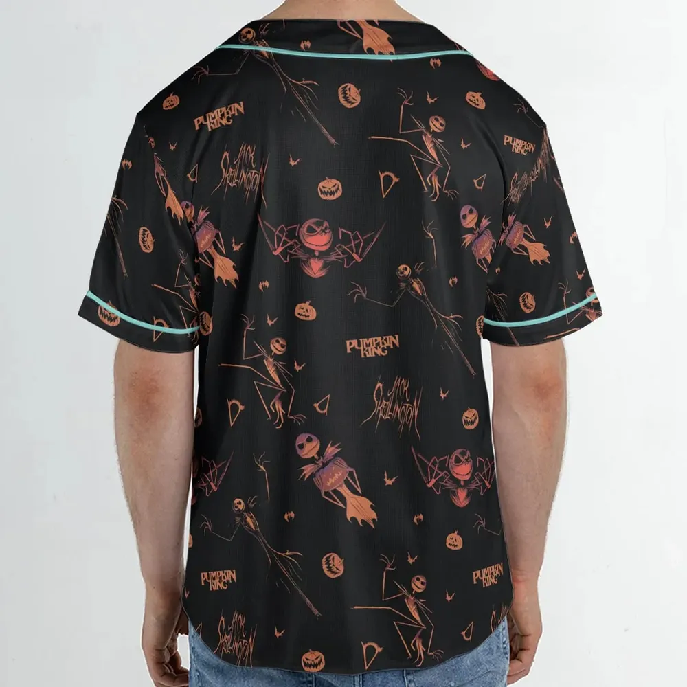 Pumpkin King Jack Skellington Unisex Baseball Jersey - 2