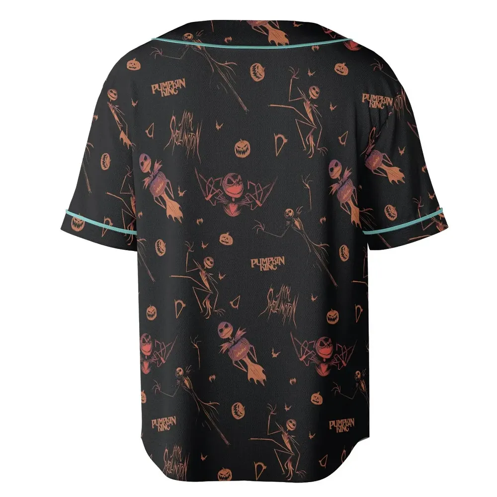 Pumpkin King Jack Skellington Unisex Baseball Jersey - 4