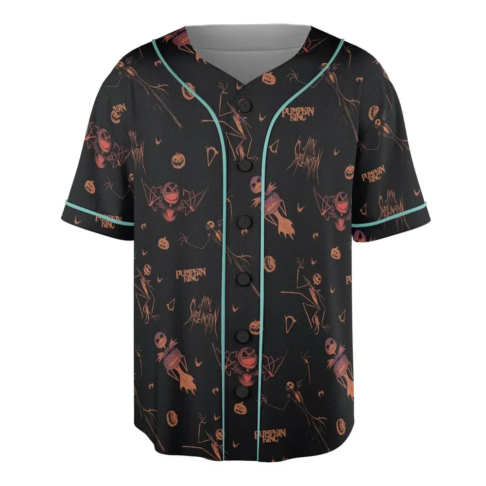 Pumpkin King Jack Skellington Unisex Baseball Jersey - 3