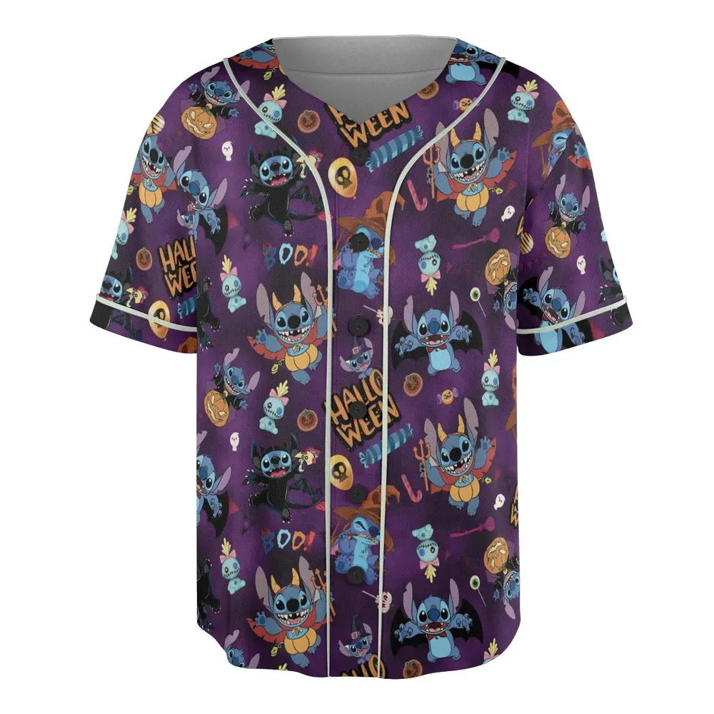 Spooky Stitch Unisex Baseball Jersey - 3