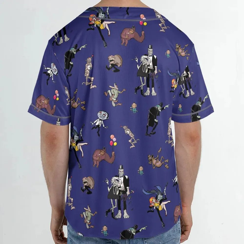 It's a Mad Mad Mad Monster Party Unisex Baseball Jersey - 2
