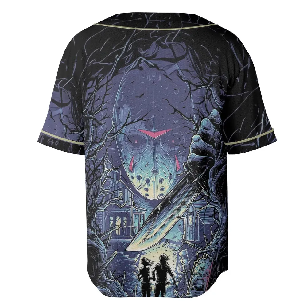 Camp Crystal Chic Friday the 13th Unisex Baseball Jersey - 4