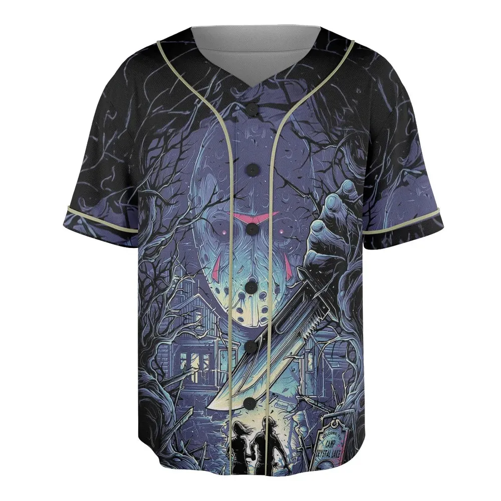 Camp Crystal Chic Friday the 13th Unisex Baseball Jersey - 3