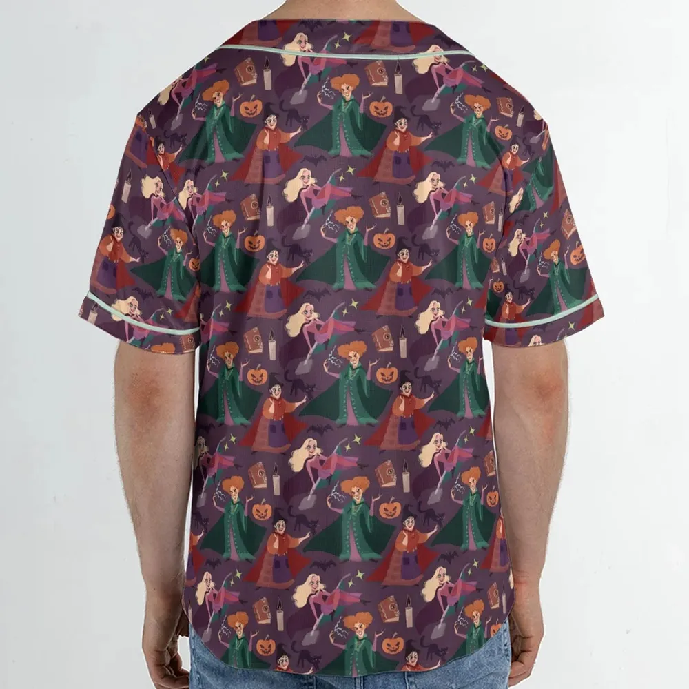 Sanderson Sisters Pattern Unisex Baseball Jersey - 2