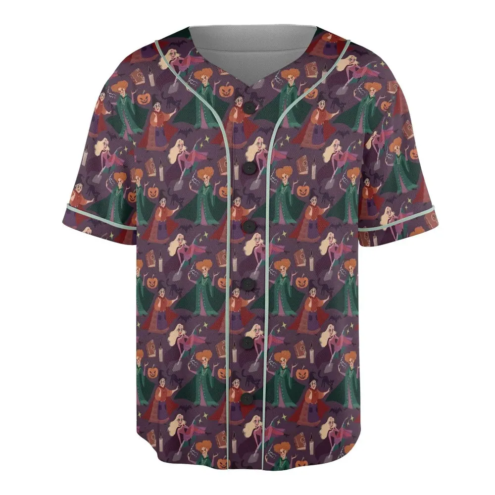 Sanderson Sisters Pattern Unisex Baseball Jersey - 3