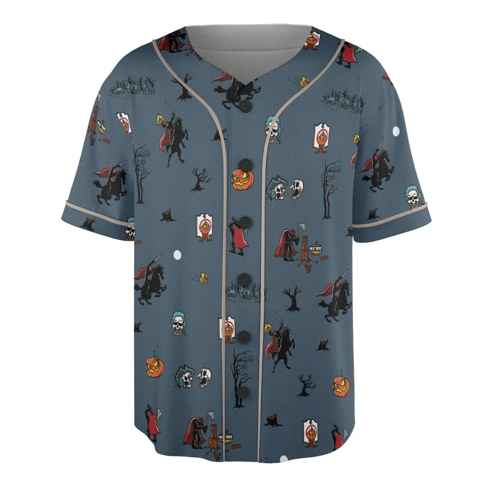 Headless Horseman Ichabod and Mr. Toad Unisex Baseball Jersey - 3