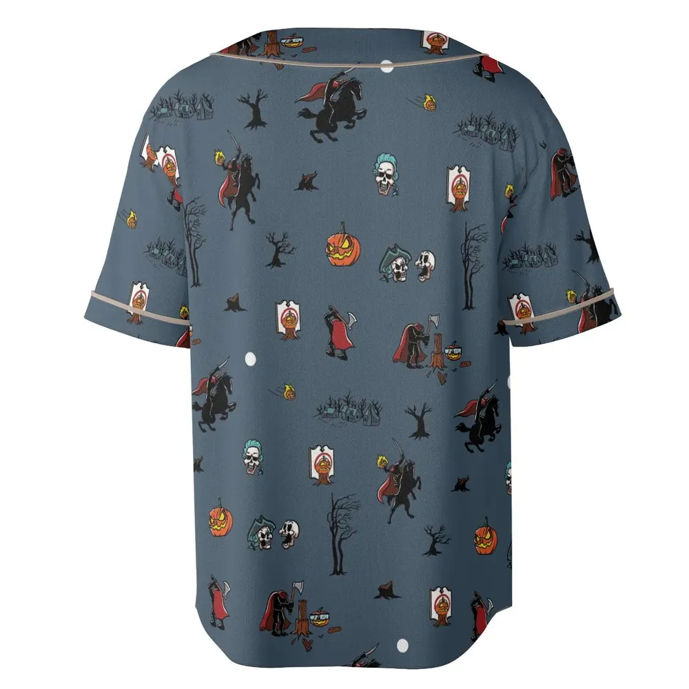 Headless Horseman Ichabod and Mr. Toad Unisex Baseball Jersey - 4